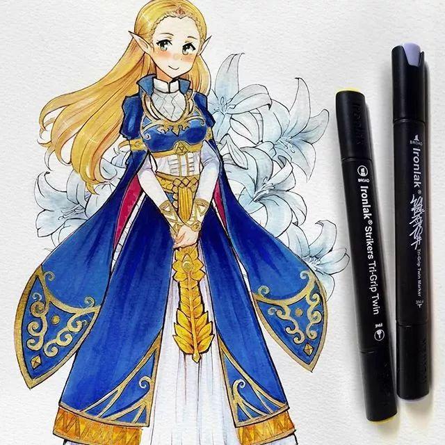 动漫女生头像彩铅_动漫女生图片彩铅素材_彩铅动漫女生图片