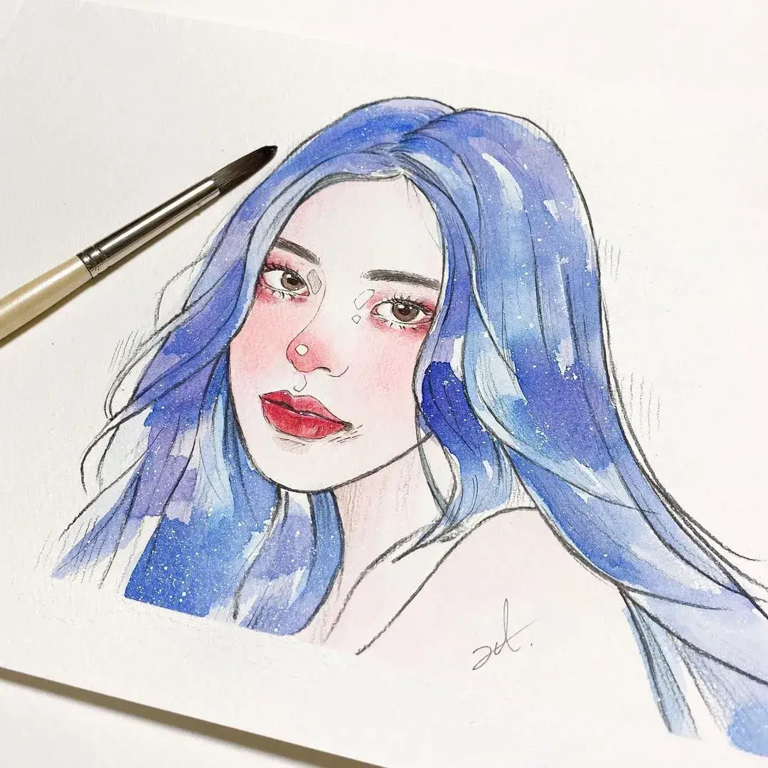 彩铅动漫女生图片_动漫女生头像彩铅_动漫女生图片彩铅素材